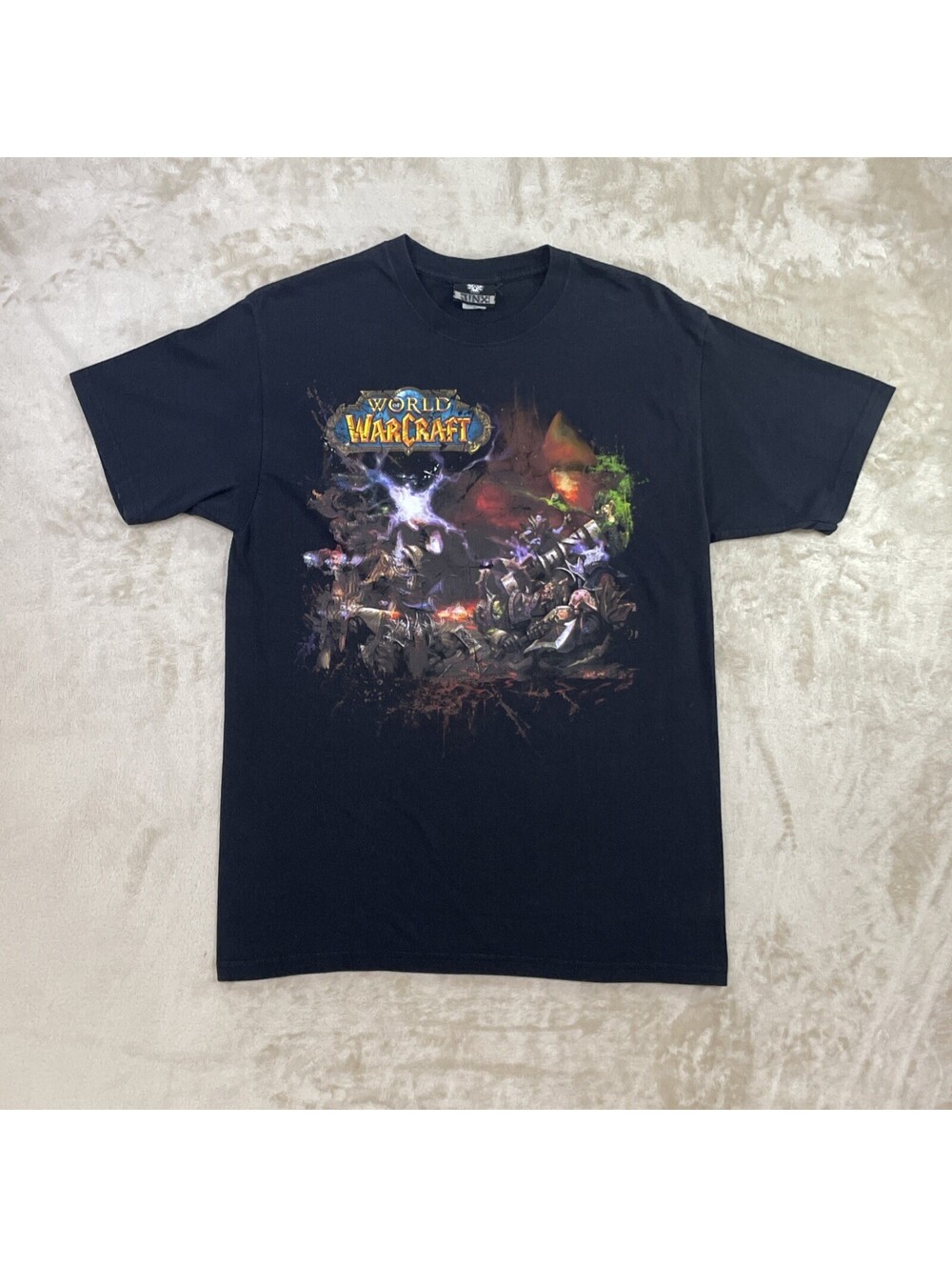 Vintage World of Warcraft Black T-Shirt Gaming Blizzard Promo Valve Mens Size M